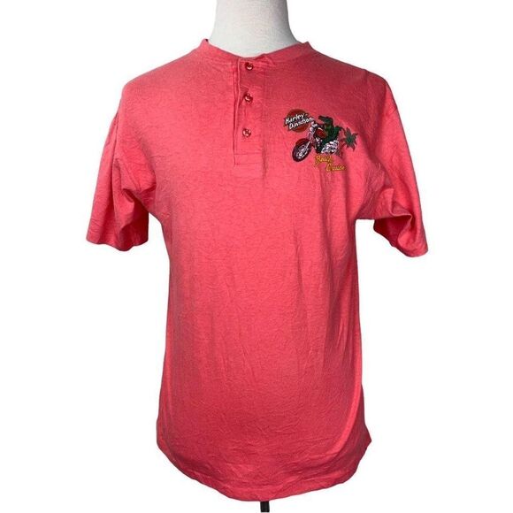 Vintage Harley Davidson T-Shirt XL Peach Costal Si - Picture 3 of 7